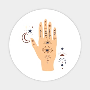 Mystical Hand Tribal Mystical Artifacts Magnet